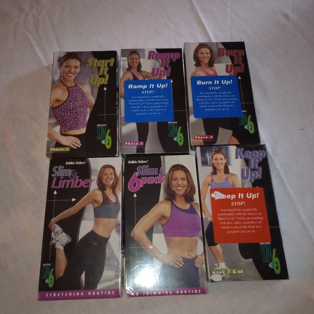 Lot of 6 factory sealed Beach Body VCR tapes by Debbie Siebers